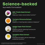 Ingredientes de Auric, hierbas naturales para apoyo hepático.