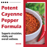 AuriLabs Cayenne Pepper Softgels, etiqueta destacando D3 y K2