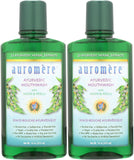 Auromere botella de enjuague bucal para frescura diaria y cuidado suave de dientes.