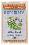 Auromere palillos neem con madera de abedul, empaque visible, para limpieza entre dientes