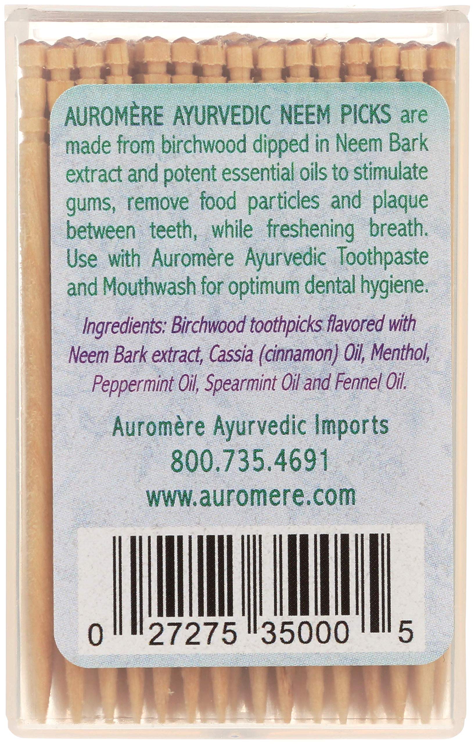 Auromere palillos dentales refrescantes para aliento duradero.