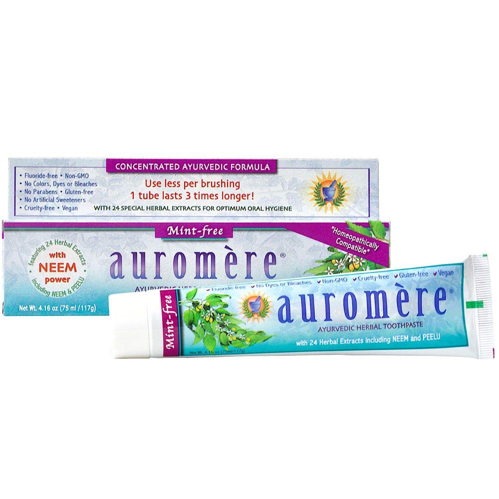 Auromere sin menta en tubo, limpieza suave para uso diario