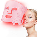 Aurphany máscara LED para la cara, enfoque frontal, ideal para sesiones de cuidado en casa.