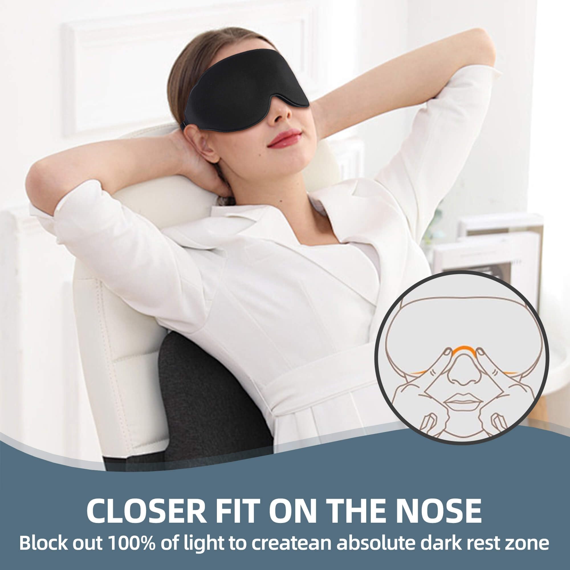 Conjunto Aussumy de 3 mascarillas y 3 tapones para dormir.