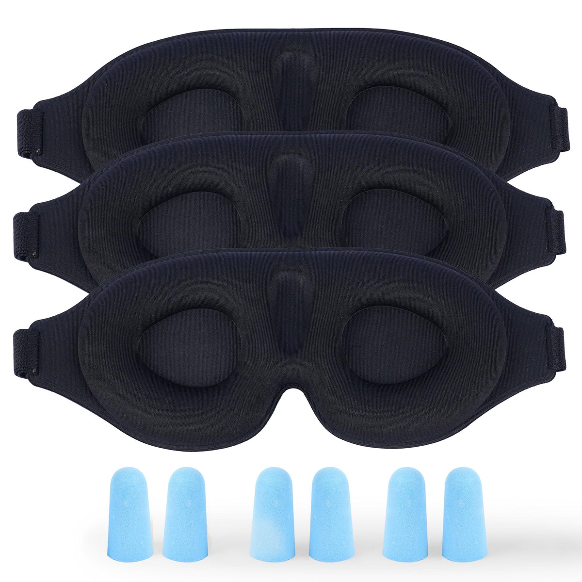Mascarilla Aussumy con diseño 3D contorneado bloquea la luz para dormir mejor.