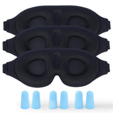 Mascarilla Aussumy con diseño 3D contorneado bloquea la luz para dormir mejor.