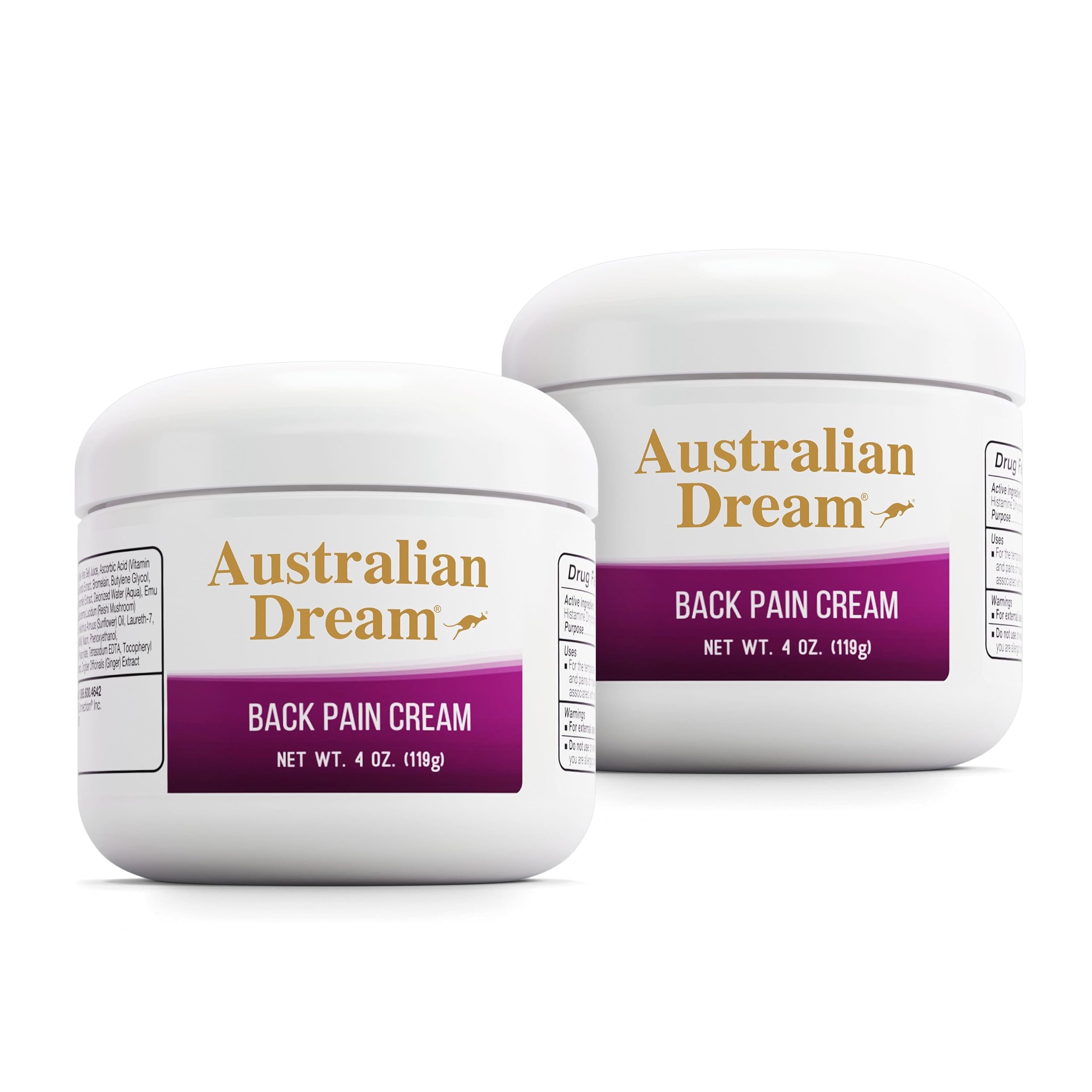 Crema Australian Dream para alivio de espalda con absorción rápida