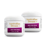 Crema Australian Dream para espalda en frasco, alivio suave para dolores musculares