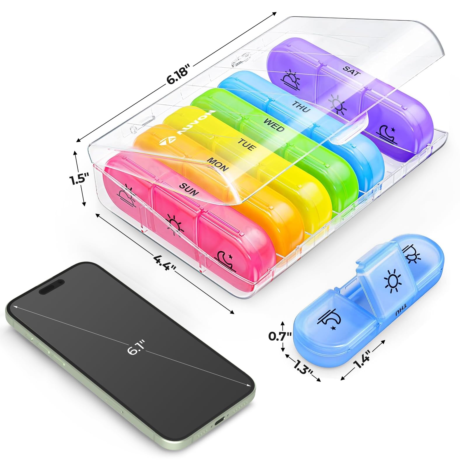 AUVON Dimensiones compactas para caber en la maleta o bolso.