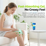 Envase sellado de gel mentol AUVON para viaje seguro.