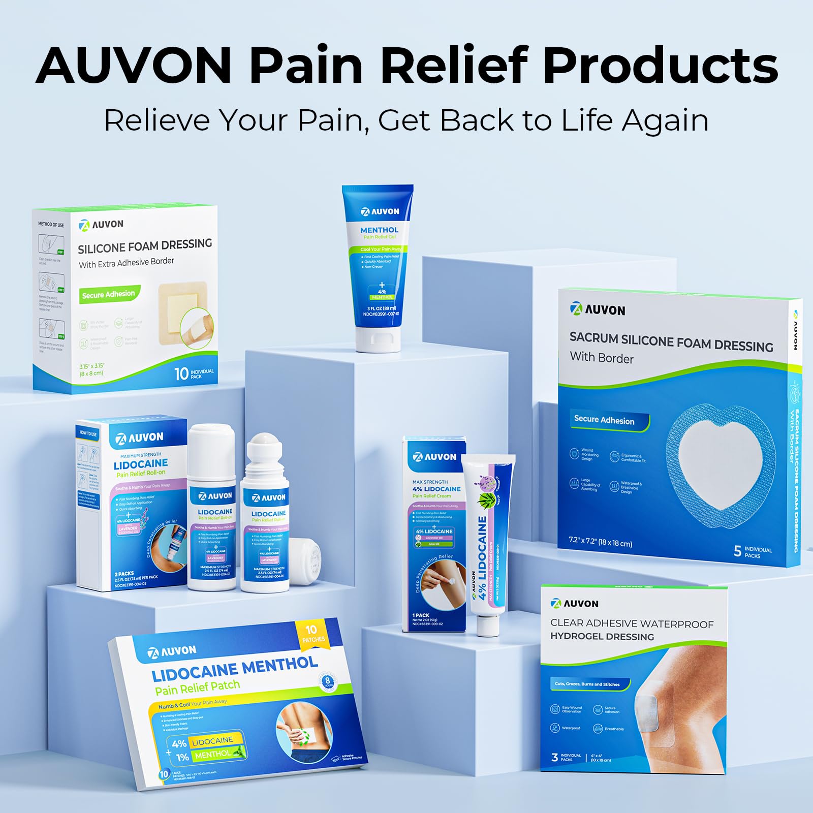 Relajación muscular con gel mentol AUVON y efecto refrescante.