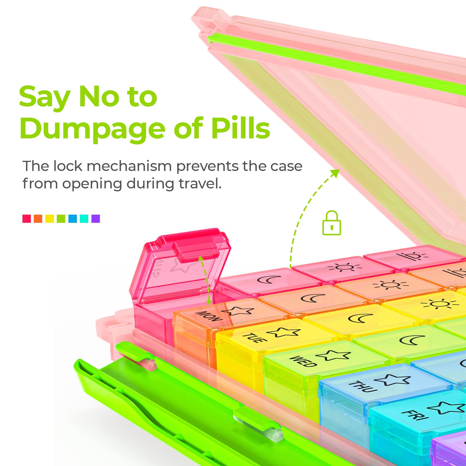 AUVON iMedassist compartimentos libres de BPA para suplementos