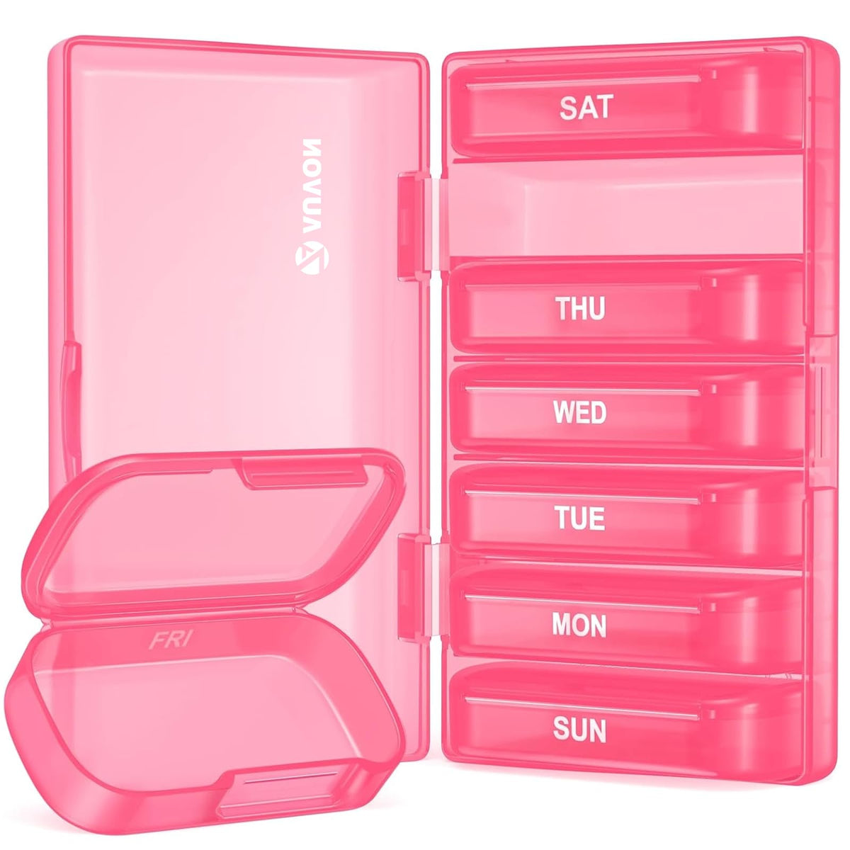 AUVON organizador-semanal-pastillas-doble-proteccion para viaje seguro y organizado.