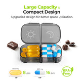 AUVON XL Gran capacidad para pastillas y cápsulas diarias