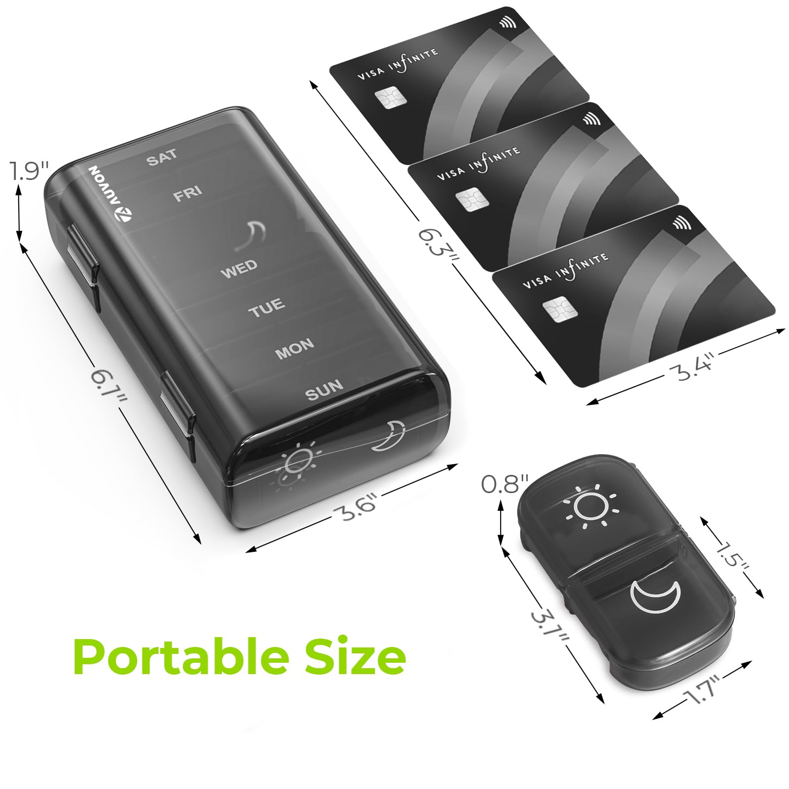 AUVON XL Organizador de viaje AM/PM, ideal para viajes