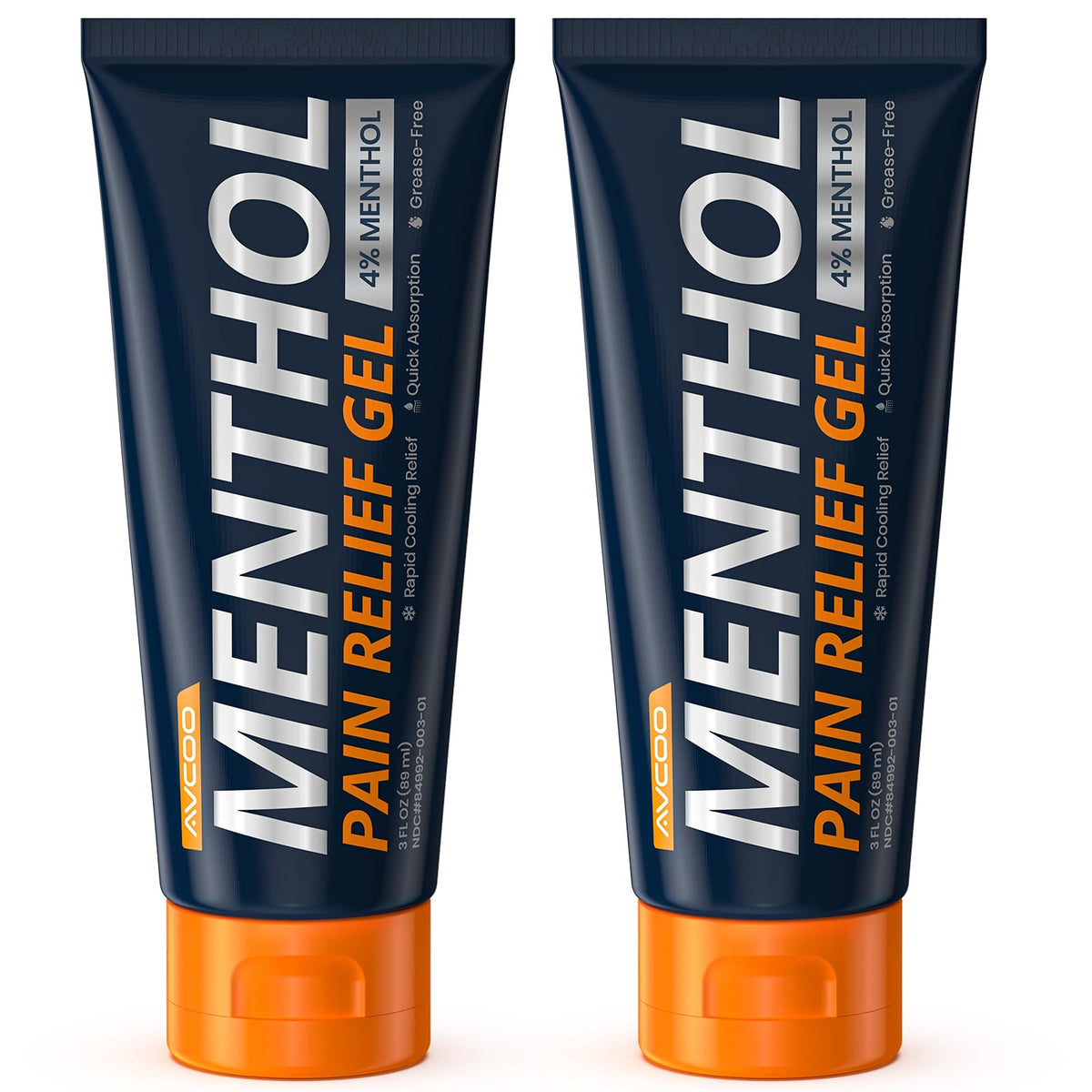AVCOO gel mentol 4% para aplicación externa, sensación fría que alivia temporalmente músculos y articulaciones.