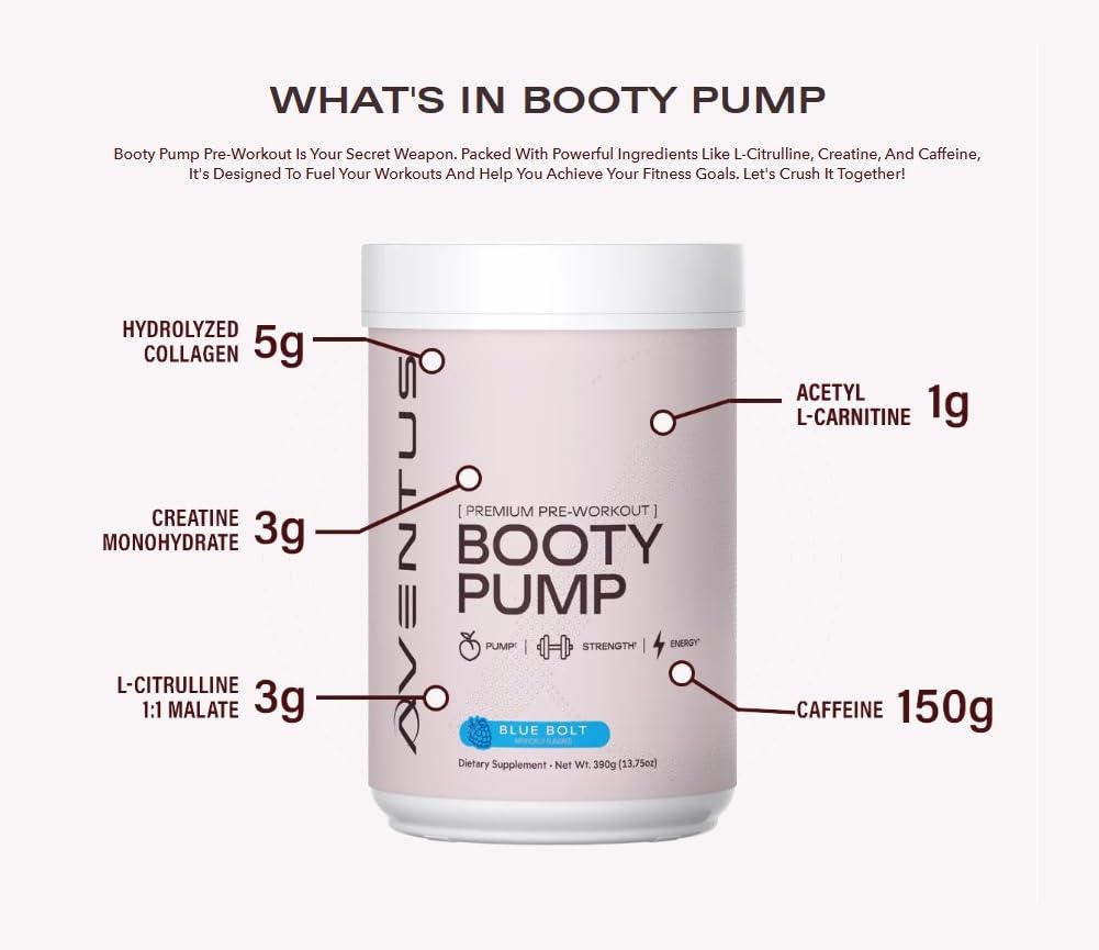 Aventus Booty Pump sabor Blue Bolt durante el entrenamiento.