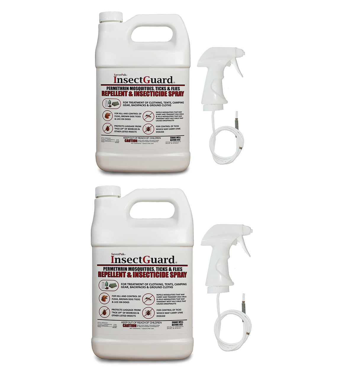 AverPak InsectGuard: botella-galon lista para tratar ropa y equipo al aire libre.