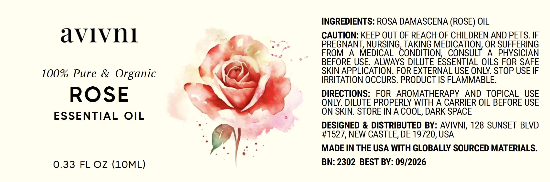 Empaque reciclable de Avivni Rose: opción sostenible para tu rutina de aromaterapia.