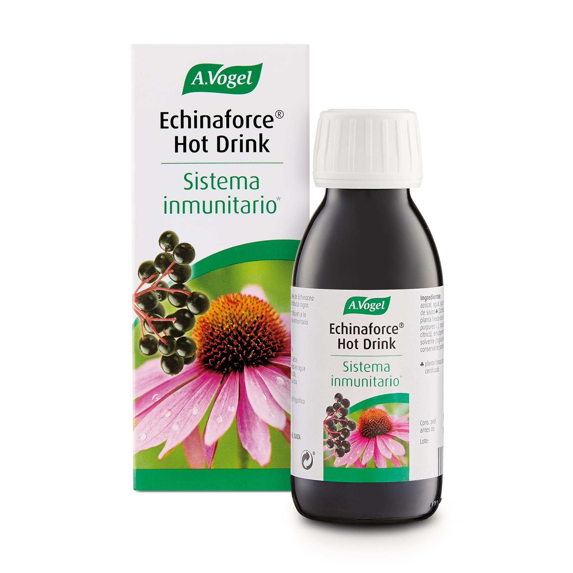 A.Vogel Echinaforce Infusión Caliente 100 ml, aroma herbal reconfortante para resfriados