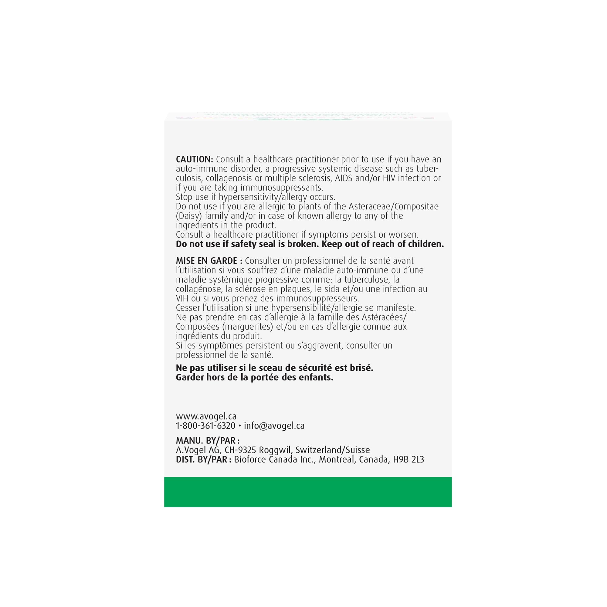 Ingrediente principal: extracto fresco de echinacea orgánica en Echinaforce Junior.