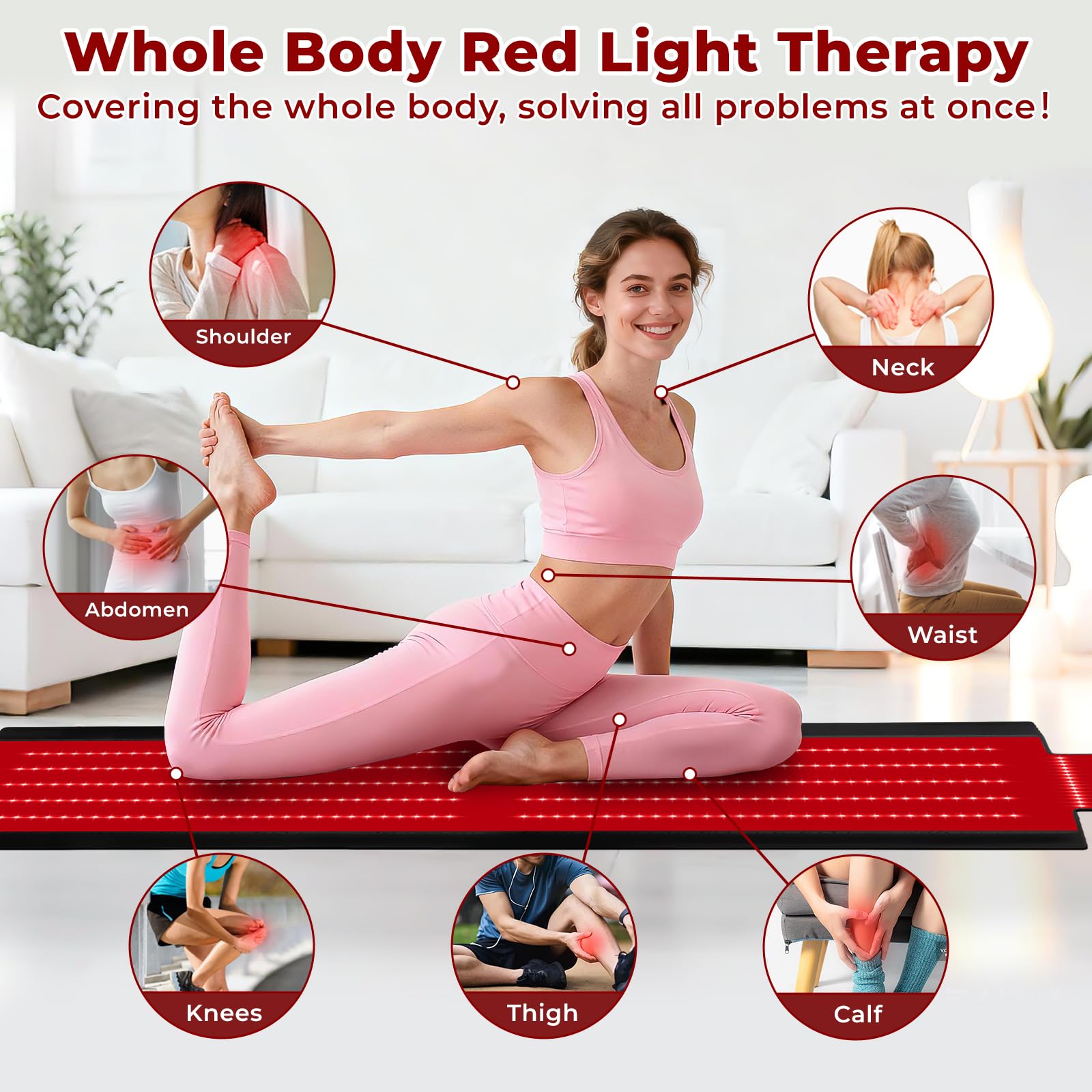 AVZAVZ manta terapia luz roja doble onda para relajación en casa