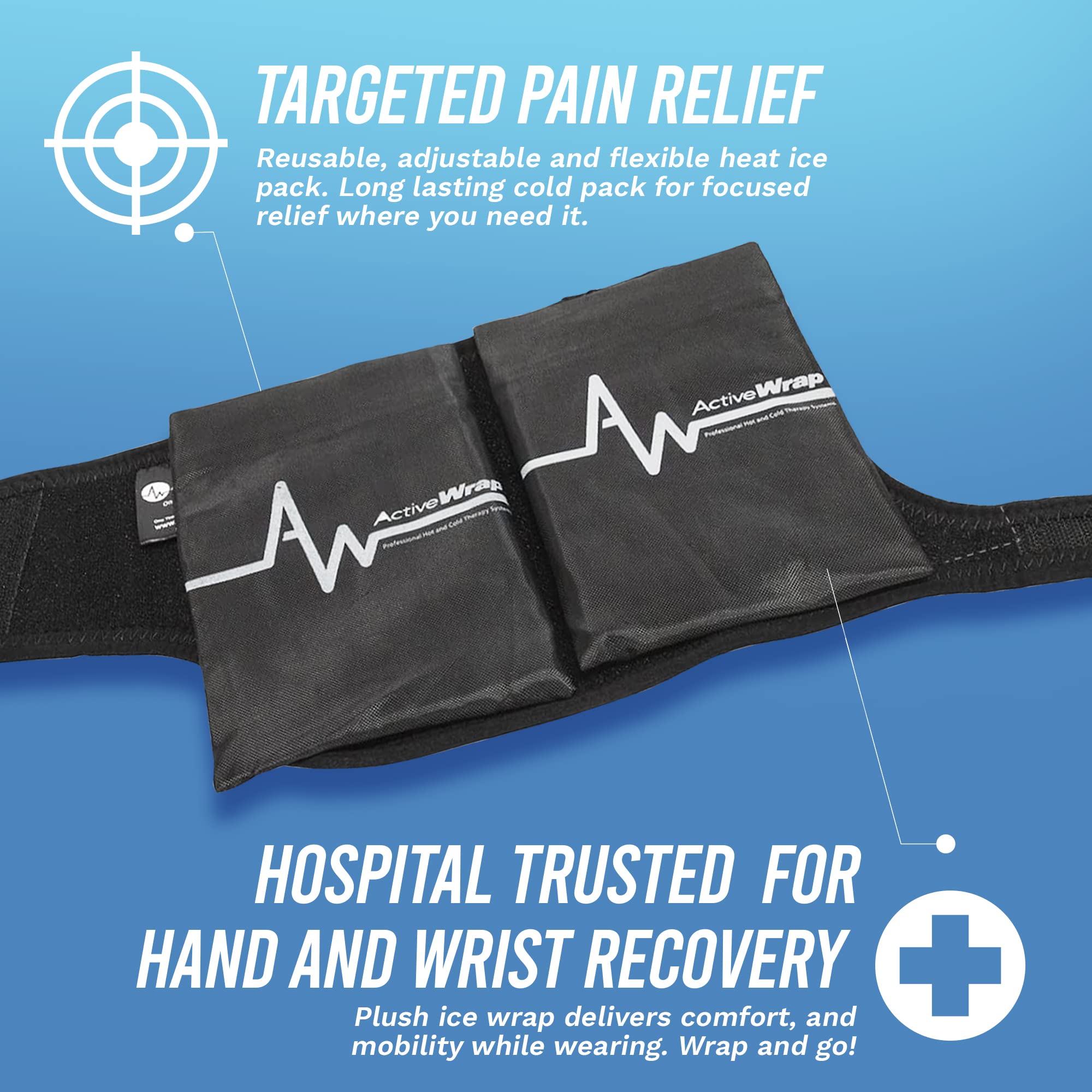 AW ActiveWrap: bolsas de gel dobles para inmovilizar y enfriar la muneca