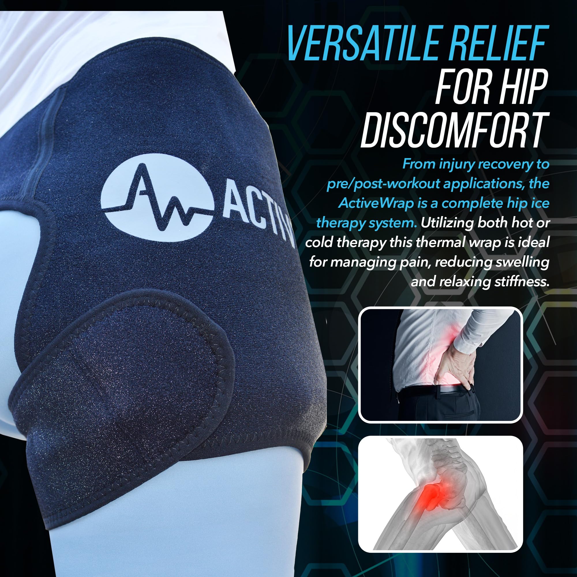 AW ACTIVEWRAP retiene la temperatura para calor o frío prolongados.