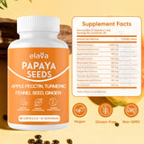 Etiqueta frontal de Awjsde Elava papaya con antioxidantes y fibra