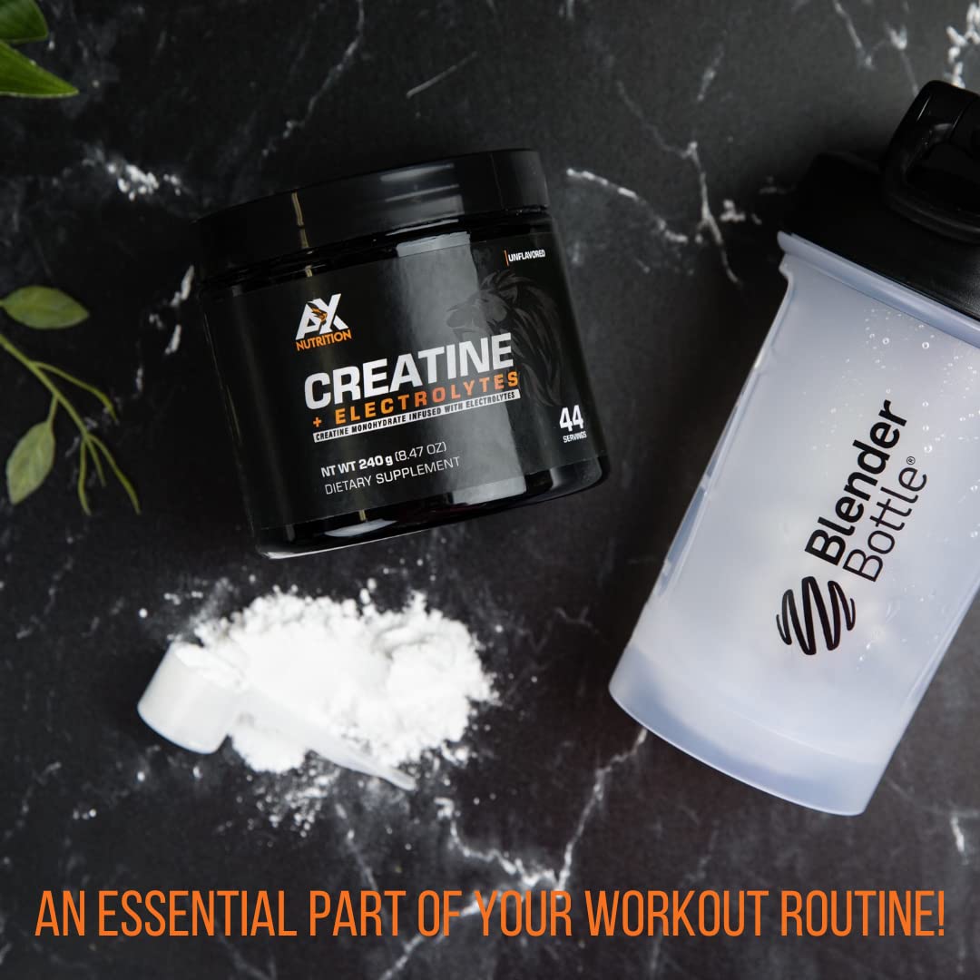 AX Nutrition hidratación post-entrenamiento con creatina y electrolitos.