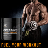AX Nutrition Creatina + Electrolitos, mezcla rápida en agua para entrenamientos intensos.