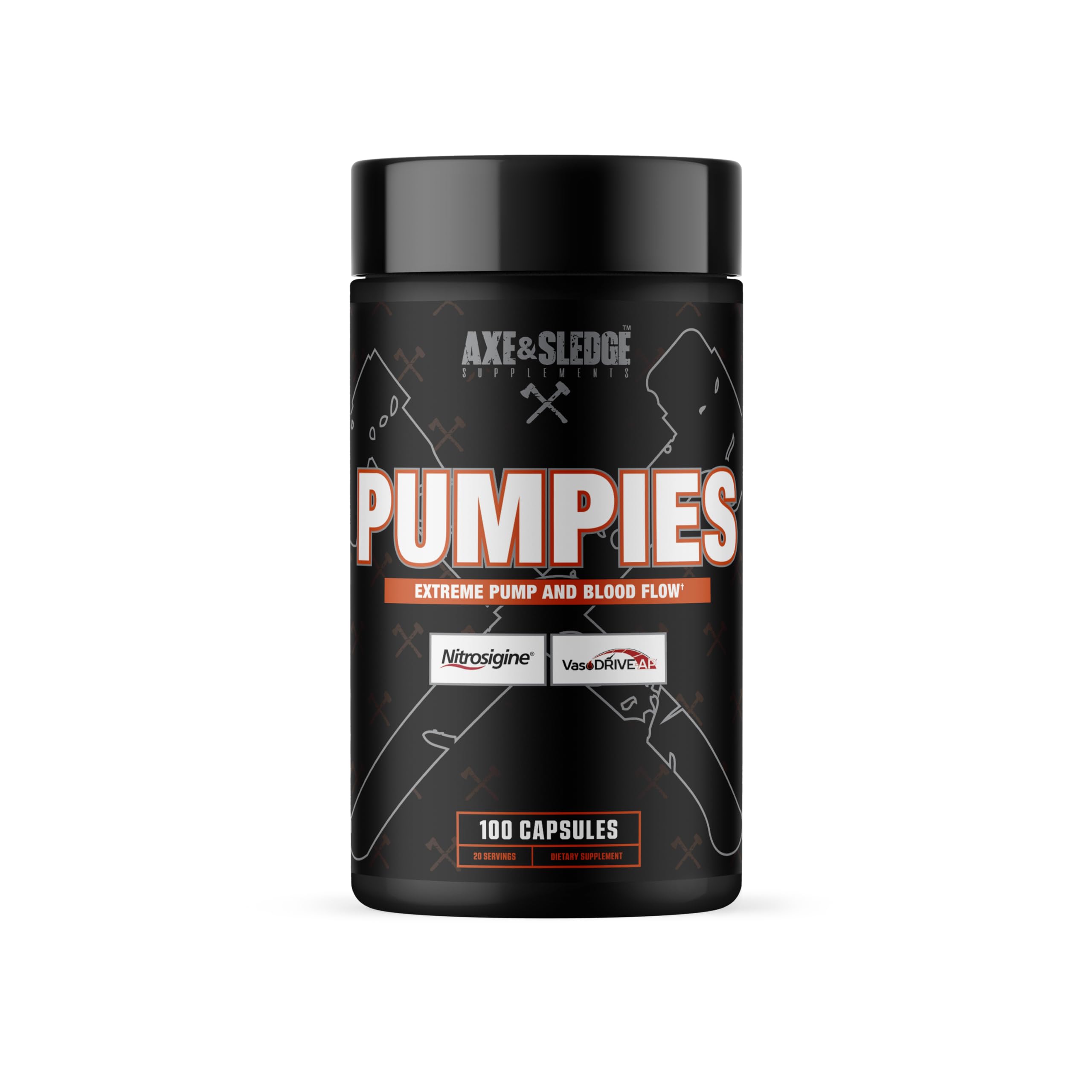 Axe & Sledge PUMPIES frasco nitrosigine en primer plano para entender la fórmula
