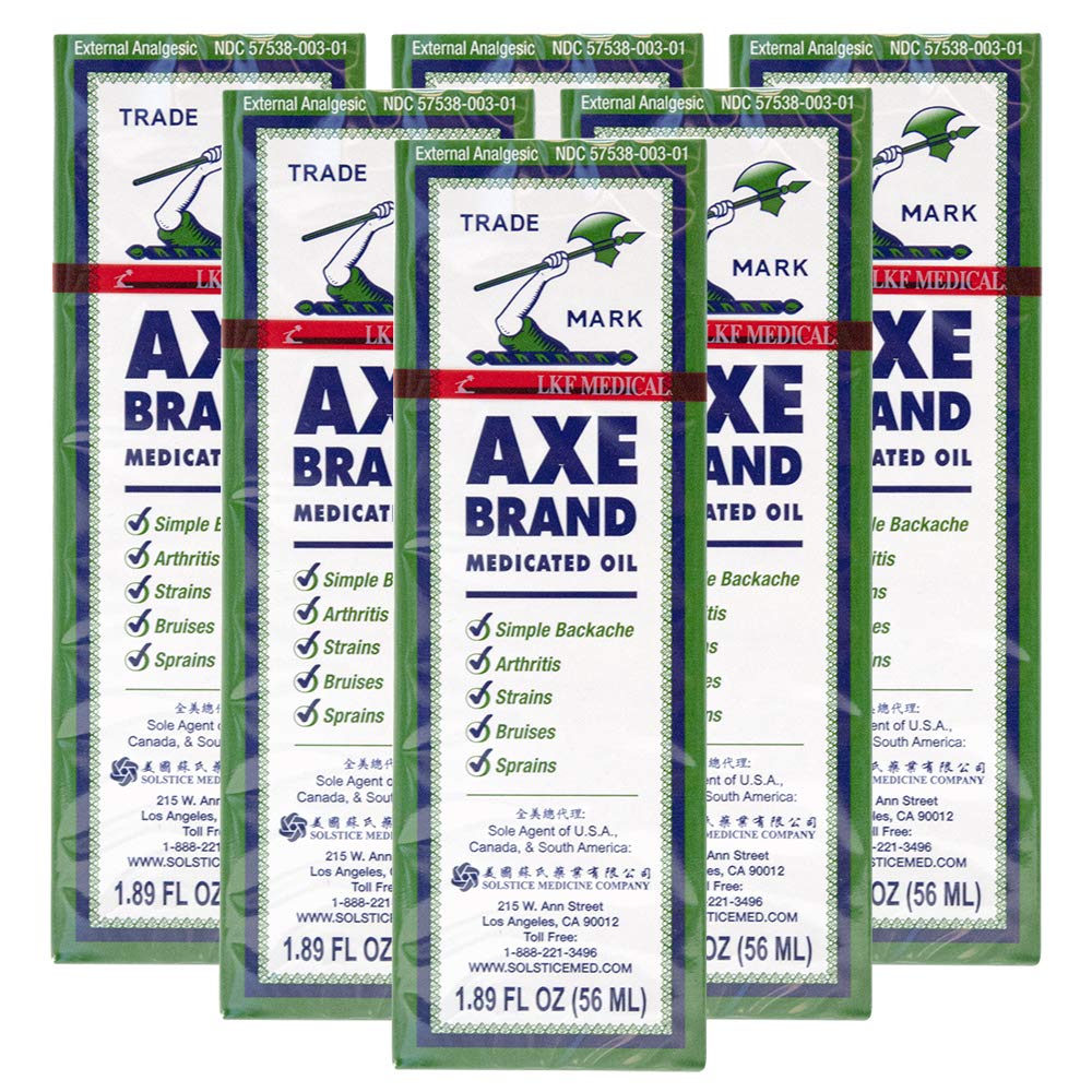AXE Aceite medicinal, botella 56 ml, posible alivio del dolor muscular