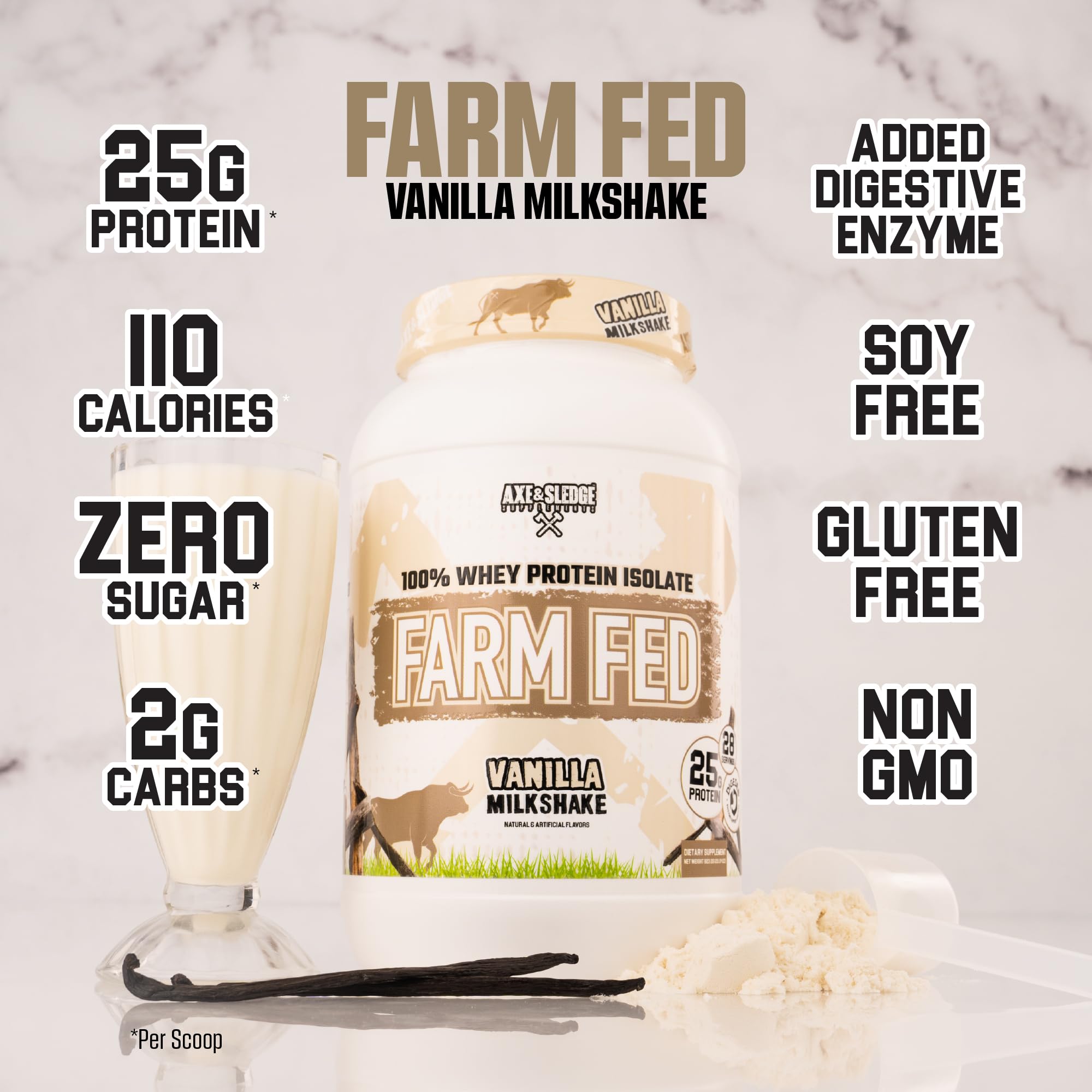 Axe & Sledge Farm Fed enzimas digestivas para mejor absorcion