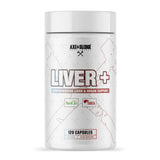 Axe & Sledge LiverPlus cápsulas claras para soporte hepático diario.