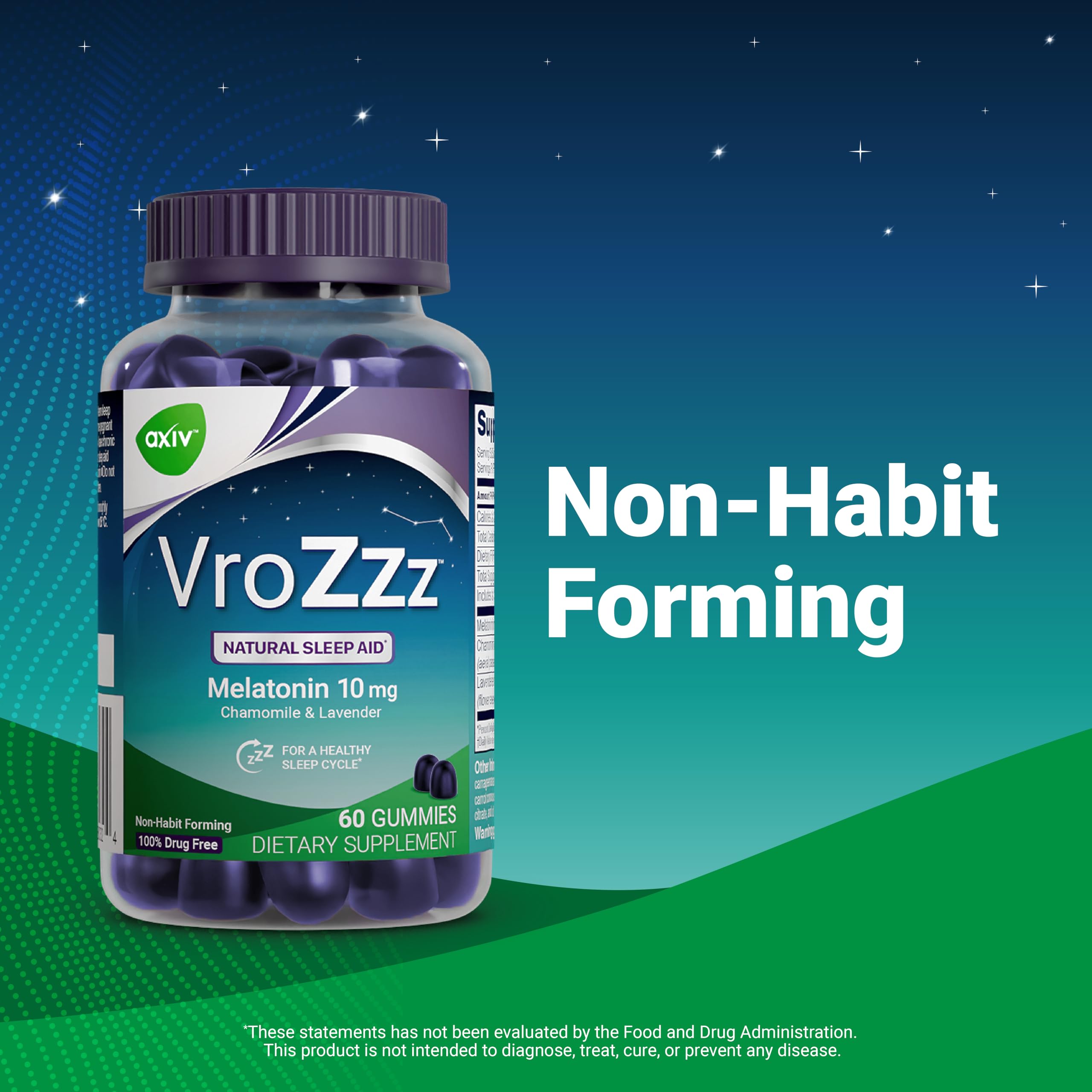 AXIV VroZzz aroma suave de lavanda y manzanilla que invita a la relajación nocturna.
