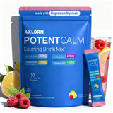 Axldrn PotentCalm envase frambuesa limón para energía y equilibrio.