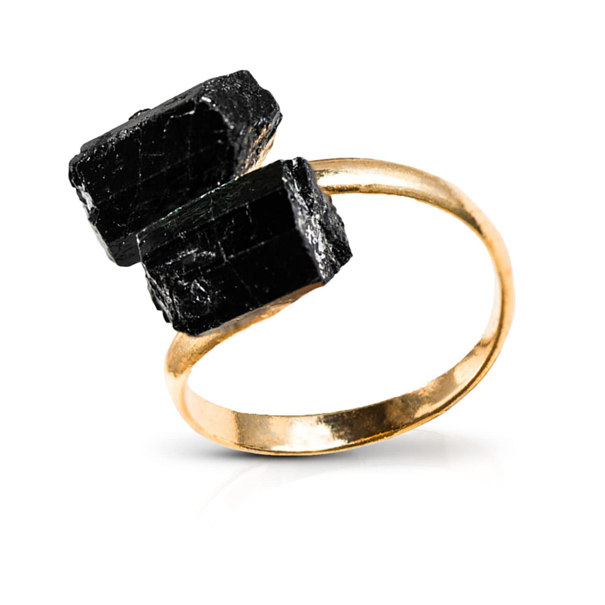 Ayana Crystals: anillo ajuste Tourmalina negra, estilo elegante para uso diario.