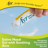 Paquete de viaje AYR gel nasal, práctico para mantener la hidratación.