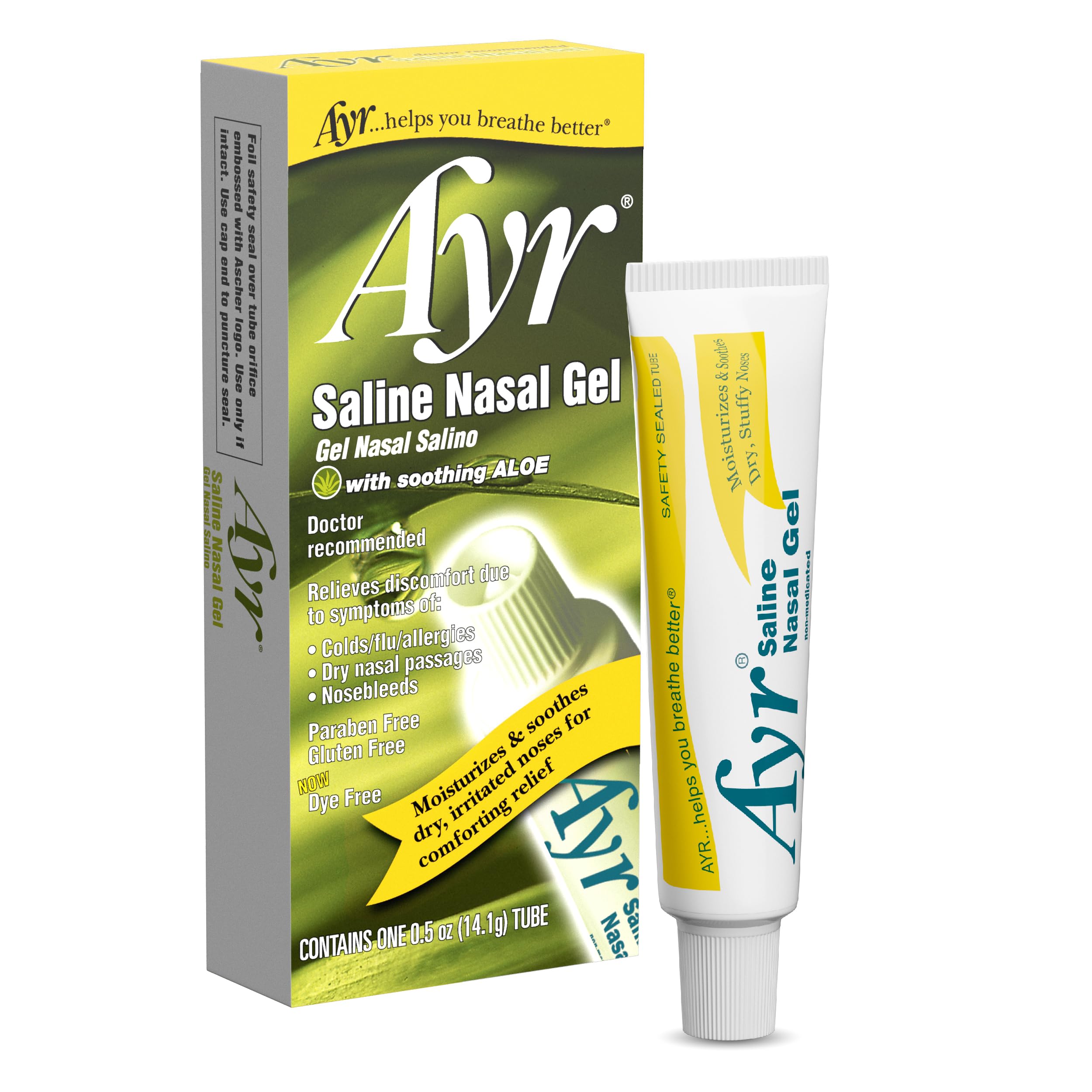 Textura suave del gel nasal AYR, ideal para comodidad diaria.
