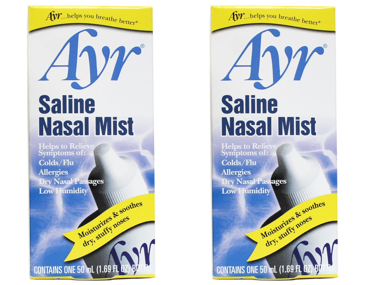 AYR Solución Salina Nasal, botella-atomizador para hidratar suavemente fosas nasales