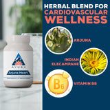 Ayush Herbs Arjuna Heart caja cápsulas: fácil transporte y uso diario.