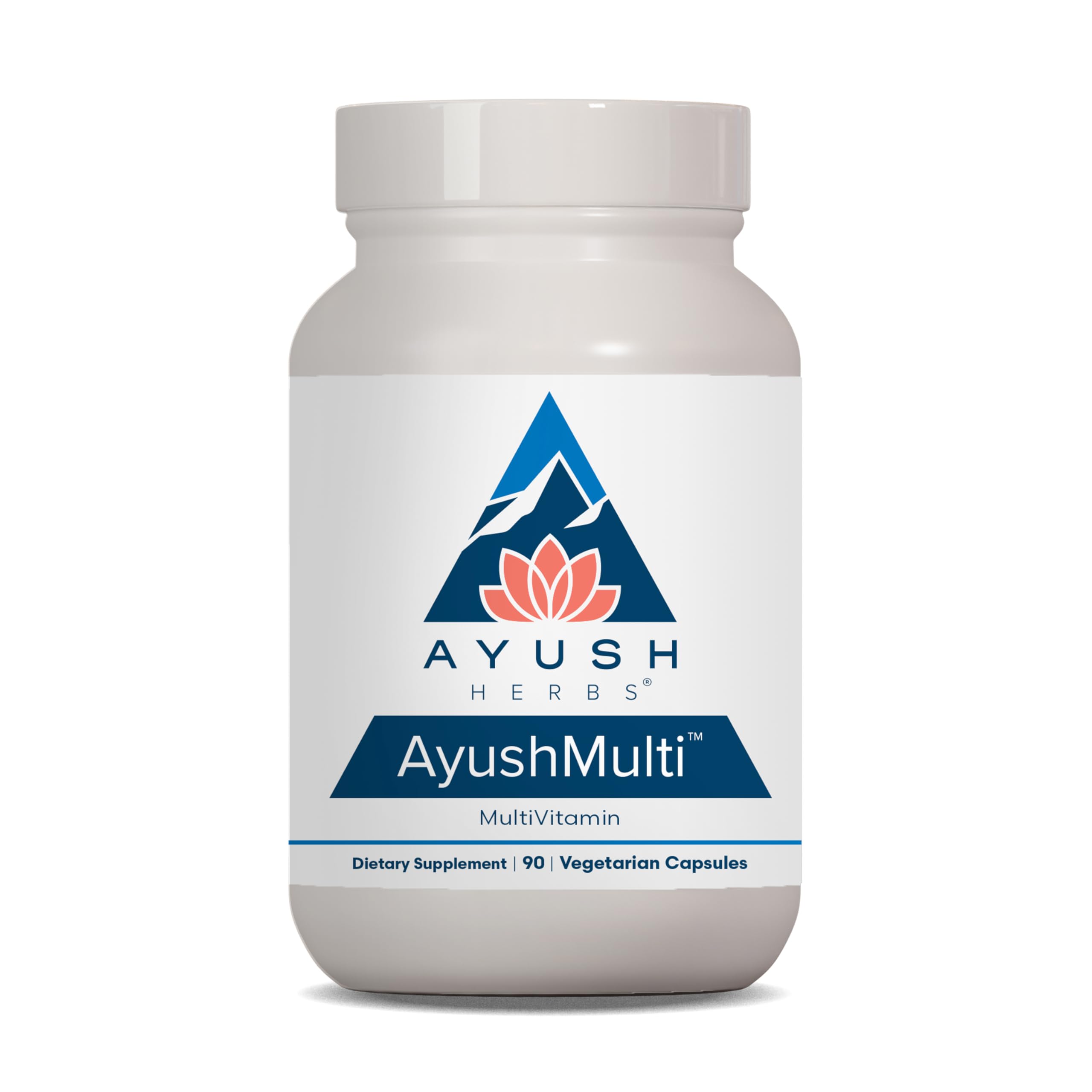 Ayush Herbs Ayush Multi: bote de cápsulas vegetarianas para apoyo diario de energía