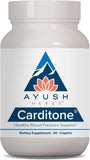 Ayush Herbs Carditone, botella de cápsulas para apoyo cardiovascular diario