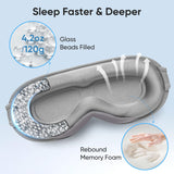 Azang antifaz peso de memory foam transpirable para comodidad nocturna.