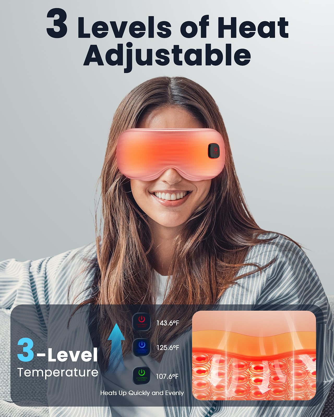 Azang mascarilla ocular con banda ajustable para cualquier tamaño de cabeza.