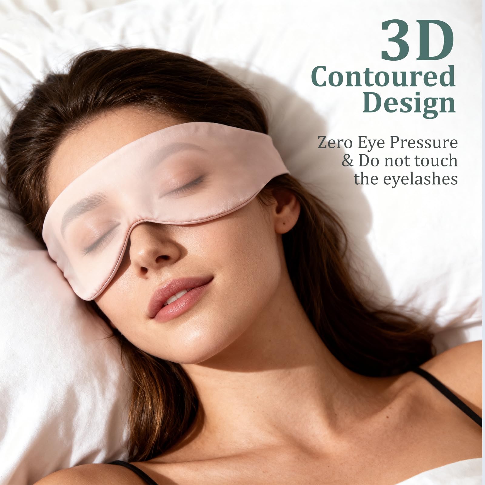 Azang Silk Sleep Mask diseño 3D que se adapta sin presión sobre los ojos