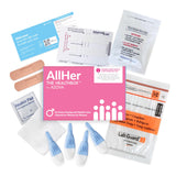 AZOVA kit mujer envío seguro con sobre de retorno para laboratorio.