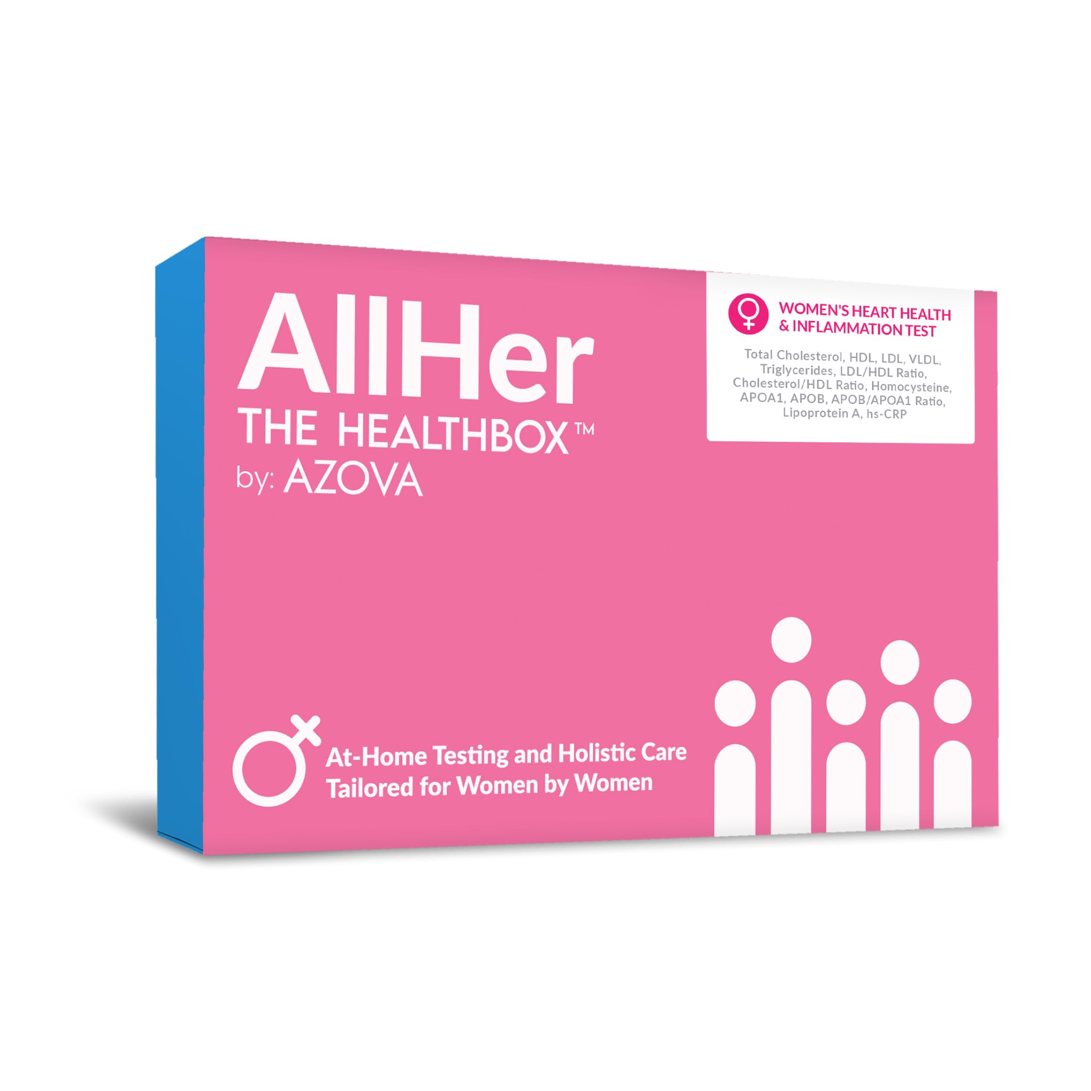 AZOVA kit mujer prueba sangre en casa para monitorear perfil lipídico.