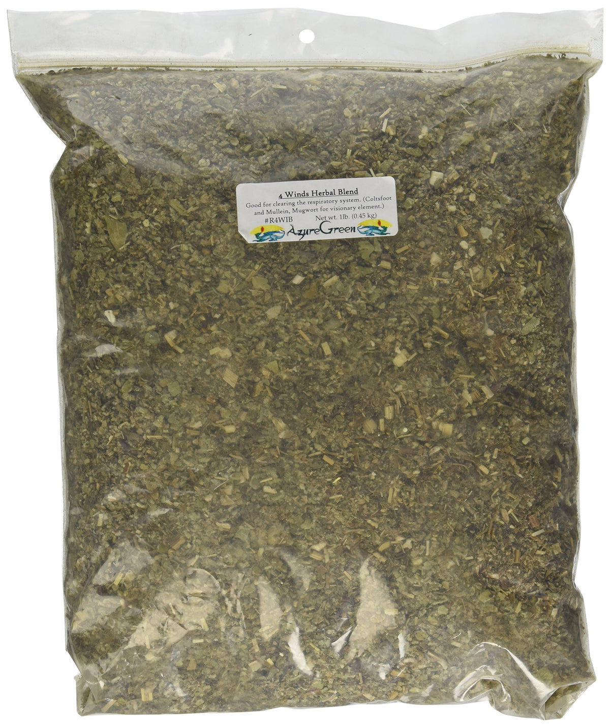 AzureGreen 4 Winds, mezcla de hierbas en bolsa hermética de 1 libra para rituales y relajación.